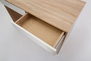 Письменный стол Рокс, дуб Сонома, скандинавский белый 110х75х55 см, фото 2
