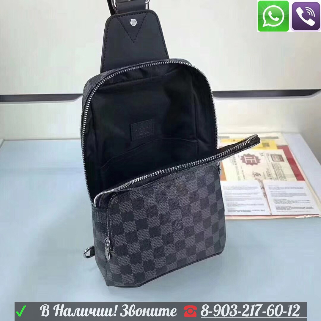 Рюкзак Louis Vuitton Avenue Сумка Барсетка Sling Луи Витон Серая - фото 7 - id-p99196187