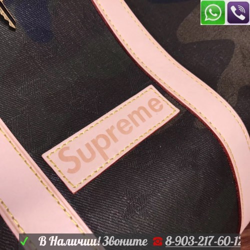 Дорожная Сумка Supreme Louis Vuitton Monogram Camo Keepall 45 Хакки Bandouliere Bag - фото 2 - id-p99196201