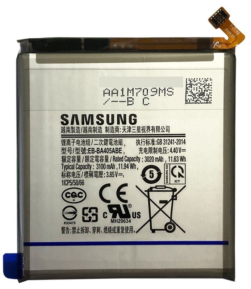 Заводской аккумулятор для Samsung Galaxy A40 A405F (EB-BA405ABE, 3100 mah)