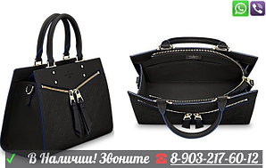 Черная Сумка Louis Vuitton Sully MM Monogram Empreinte Луи Витон LV Monogram