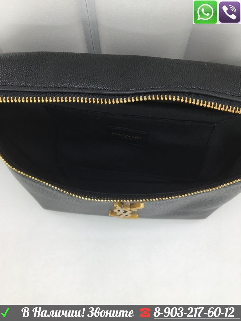 Поясная сумка YSL Poudre черная на пояс барсетка - фото 7 - id-p99198693