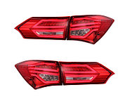 Задние фонари на Toyota Corolla 2013-16 дизайн Mercedes (Красно-Светлый цвет)