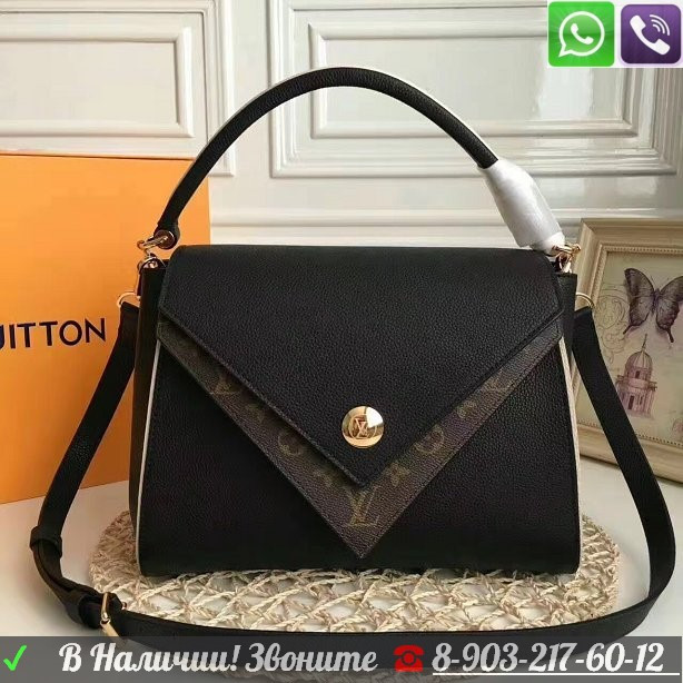 Сумка Louis Vuitton Double V Черная Луи Витон