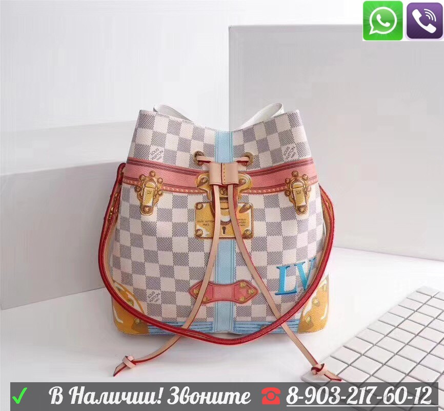Сумка Louis Vuitton Neonoe Truck c рисунком на кулисках Луи Витон Вуитон ЛВ