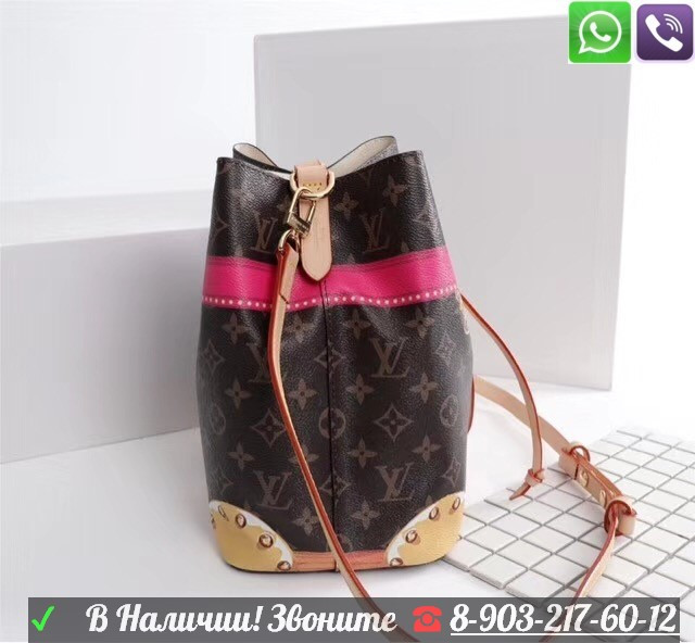 Сумка Louis Vuitton Neonoe на затяжках мешок hobo с принтом azur monogram Луи Витон на кулисках - фото 2 - id-p99196356