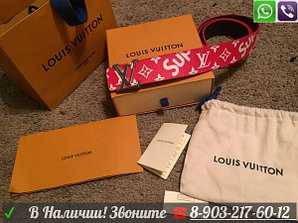 Красный Ремень Louis Vuitton Supreme Луи Виттон Initials Суприм