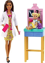 Barbie «Профессии» Барби мулатка, Педиатр GTN52