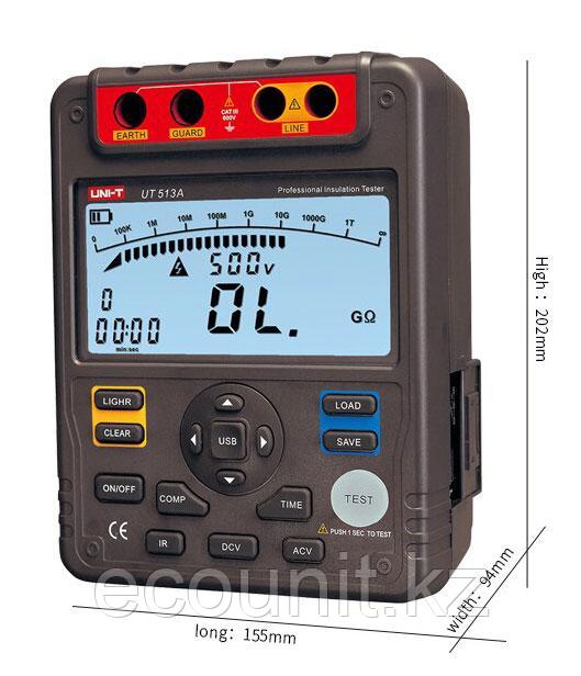 UNI-T UT513A Мегаомметр цифровой (В РЕЕСТРЕ СИ РК) - фото 4 - id-p99370253