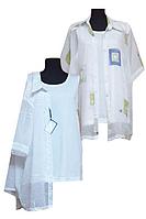 Женская Рубашка с Топом с Короткими Рукавами 58-64 размера