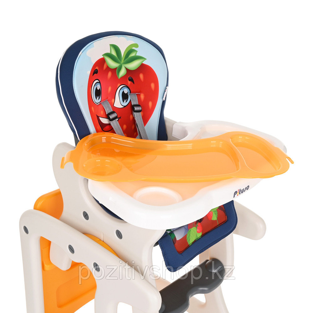 Детский стул-трансформер для кормления Pituso Carlo Клубничка - фото 9 - id-p99372535