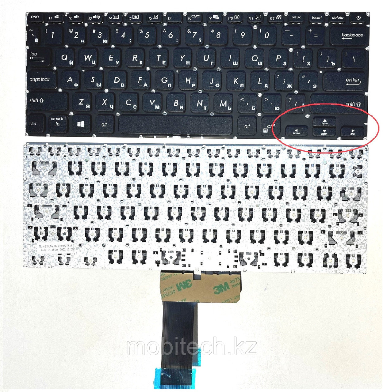 Клавиатуры Asus vivobook X409 X415 X409D X409BA X409FA X409JA X409DJ, клавиатура c RU/ EN раскладкой