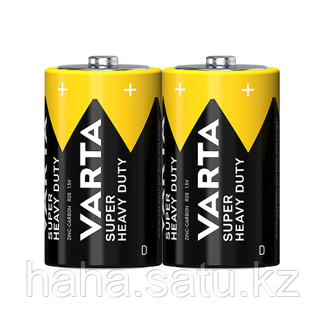 Батарейка VARTA Superlife (Super Heavy Duty) Mono 1.5V - R20P/D 2 шт. в пленке, фото 2