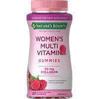 Nature's Bounty, Optimal Solutions, мультивитаминные жевательные конфеты для женщин, малина