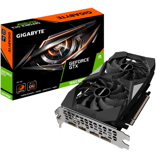 Видеокарта 6Gb PCI-E GDDR6 GIGABYTE GV-N166SOC-6GD HDMI+3xDP GeForce GTX1660 SUPER