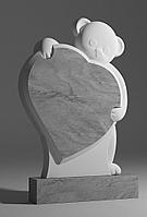 Стела на могилу Мишка стоя с сердцем