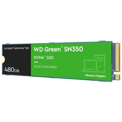 Твердотельный накопитель SSD 480 Gb M.2 2280 WD Green SN350 NVMe WDS480G2G0C TLC