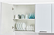 Кухонный гарнитур Сити белый глянец, баклажан 240х210х52,6 см, фото 3