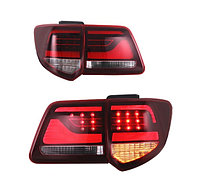 Задние фонари на Toyota Fortuner 2012-15 дизайн Land Cruiser (Красно-белый)