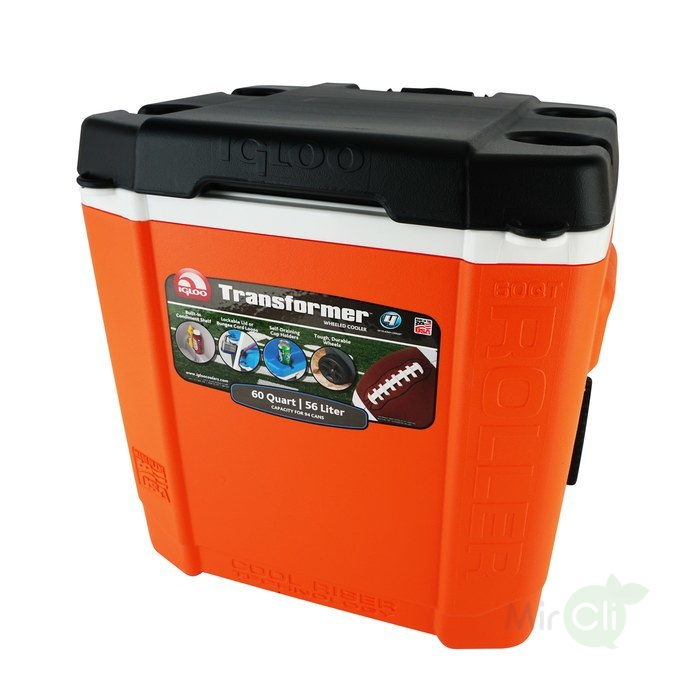 Термоконтейнер Igloo Transformer 60 Roller orange - фото 1 - id-p99407084