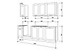 Кухонный гарнитур Фрея 2,4 м, белый, лиственница бланко 240х210х52,6 см, фото 3