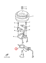 Датчик Холла \ катушка искрообразования Yamaha OMAX Y 9.9-15D 63V8558001