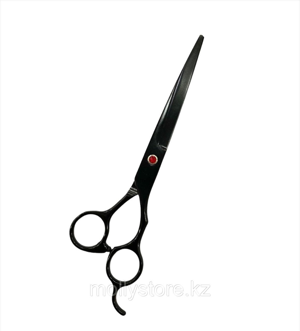 Ножницы для парикмахера черные со стразами - фото 1 - id-p99421187