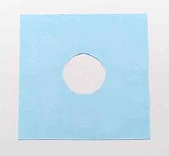 Салфетка для массажного кресла с отверстием для лица, 40х40, цвет голубой, СМС, 50 шт, Чистовье