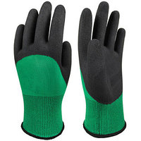 Перчатки рабочие пенка синтетические с полиуретановым покрытием , черный/зеленый