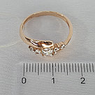 Кольцо AQUAMARINE 65684.6 серебро с позолотой, фото 3
