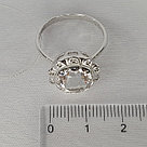 Кольцо из серебра с горным хрусталем и фианитами SOKOLOV 92011849 покрыто  родием, фото 3