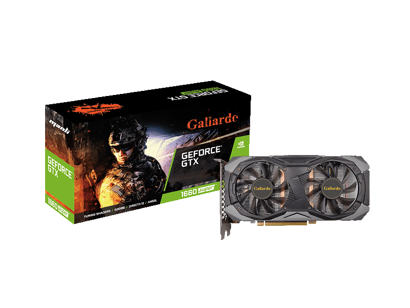 Видеокарта Manli PCI-E NVIDIA GTX1660 Super Gallardo <6GB GDDR6 192-bit, DVI, HDMI, DP>