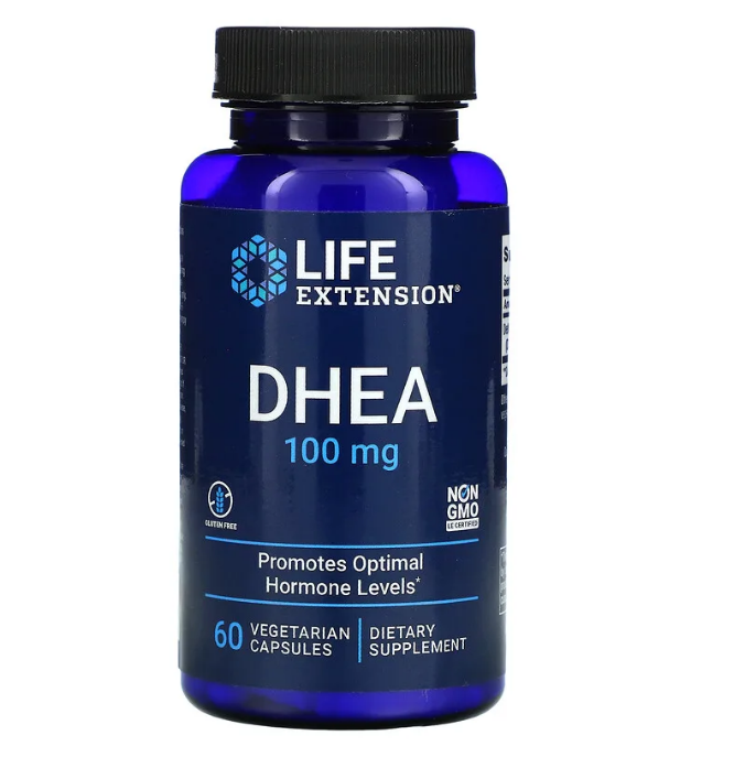 Life Extension, ДГЭА, 100 мг, 60 вегетарианских капсул - фото 1 - id-p99428033