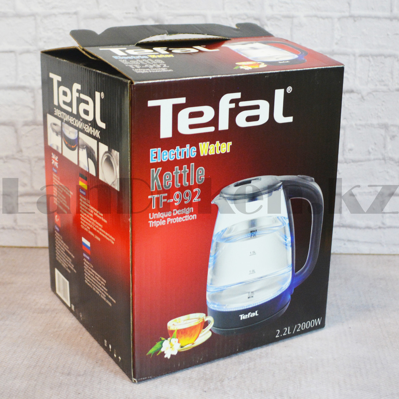Электрический чайник стеклянный с подсветкой 2,2 л Tefal TF-992 - фото 10 - id-p85204647