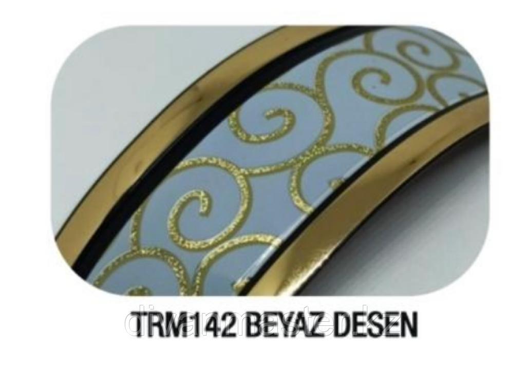 Декор лента ПВХ под золото с орнаментом 48 мм