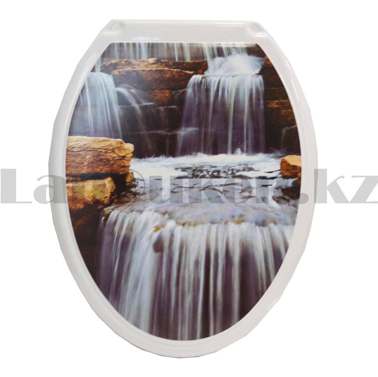 Сидение с крышкой для унитаза и крепленьями водопад - фото 1 - id-p99455075