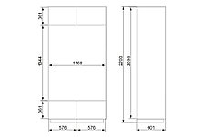 Шкаф-купе 2-дверный Slide, сонома 120х220,3х60,1 см, фото 2