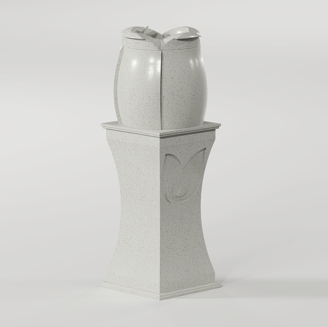 Питьевой фонтан из композитного мраморного камня Архитас Tulip