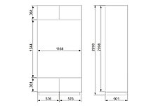Шкаф-купе 2-дверный Slide белый снег 120х220,3х60,1 см, фото 3