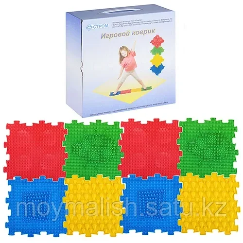 Стром Детский массажный игровой коврик-пазл для детей У681, 9 элементов - фото 10 - id-p99471060