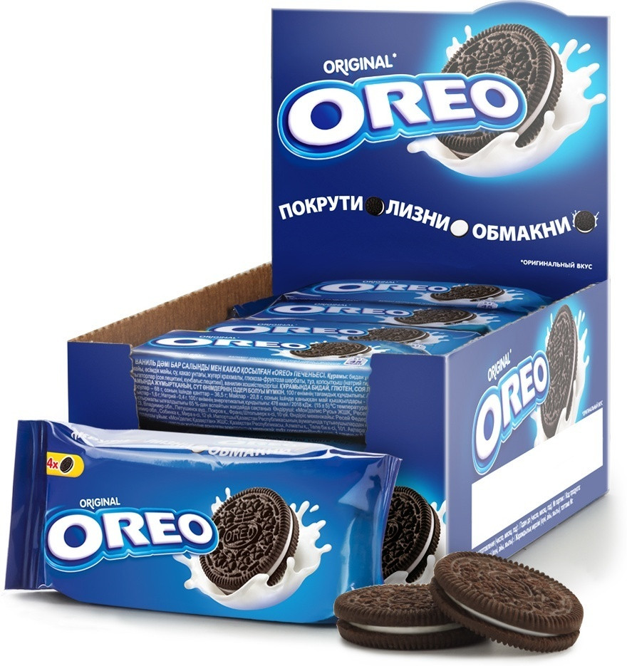 Печенье OREO ОРИГИНАЛ 38гр (12шт-упак) /РОССИЯ/