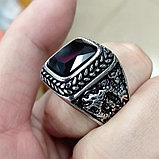 Перстень-печатка "Серебристый дракон", фото 2