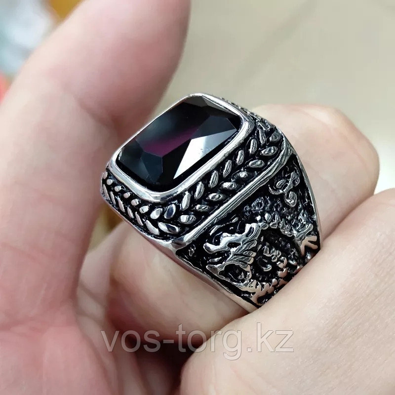 Перстень-печатка "Серебристый дракон" - фото 2 - id-p99482581
