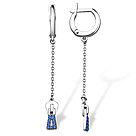 Серебряные серьги с фианитом Efremov 1210069429-501, фото 4