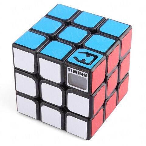 Спидкубингке арналған Timer Cube кіріктірілген таймері бар Рубик текшесі (Қара / 3 x 3 x 3) - фото 2 - id-p99507189