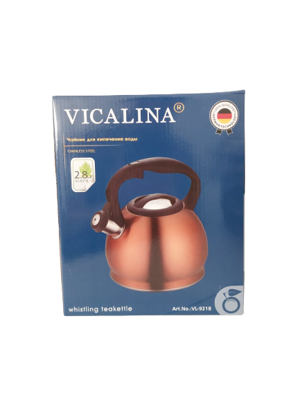 Vicalina чайник VL-9217 2.8 л, нержавеющая сталь