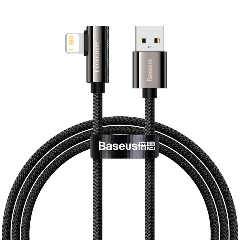 Кабель Baseus Legend Series Elbow CALCS-01 Lightning 2.4A 1m Черный