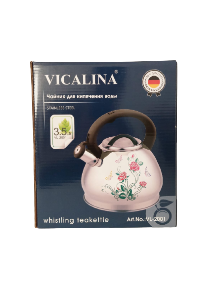 Vicalina чайник VL-2001 3.5 л, нержавеющая сталь