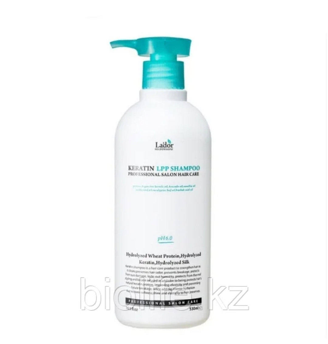 Безсульфатный протеиновый шампунь Lador Keratin LPP Shampoo - 530 мл