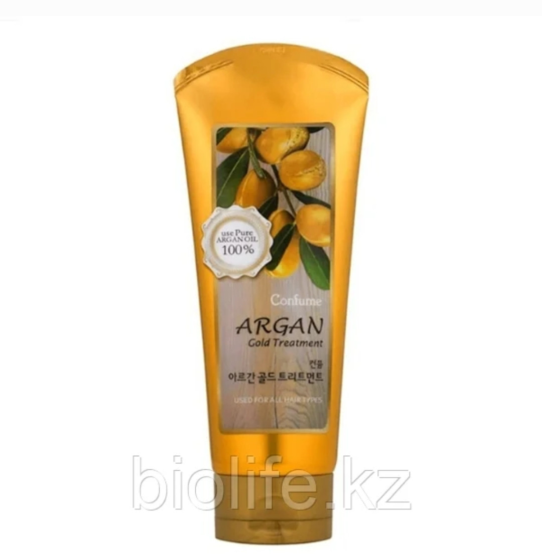 Маска для для повреждённых волос, окрашенных и сухих волос Welcos Confume Argan Gold Treatment 200 ml